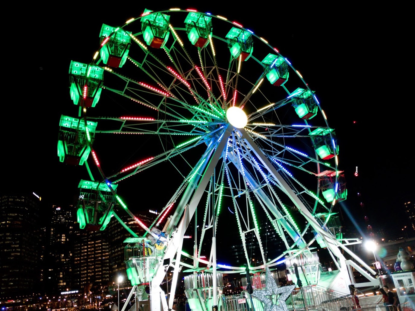 I was too busy talking to take any photos of our workshop (seriously, I didn't shut up!), but here's one I took of the Darling Harbour Ferris Wheel nearby!