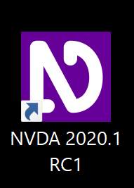 NVDA 2020.1 RC1 desktop icon