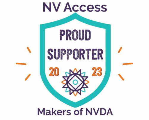 Proud supporter of NV Access badge (larger)