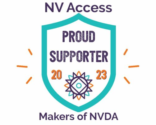 Proud supporter of NV Access badge (larger)