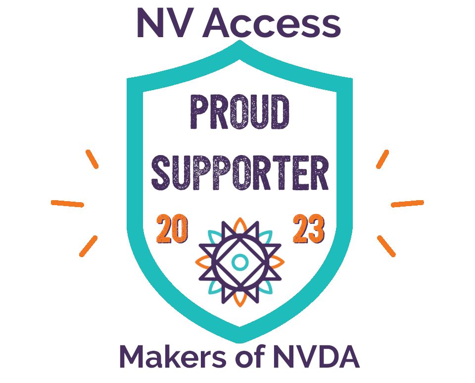 Proud supporter of NV Access badge