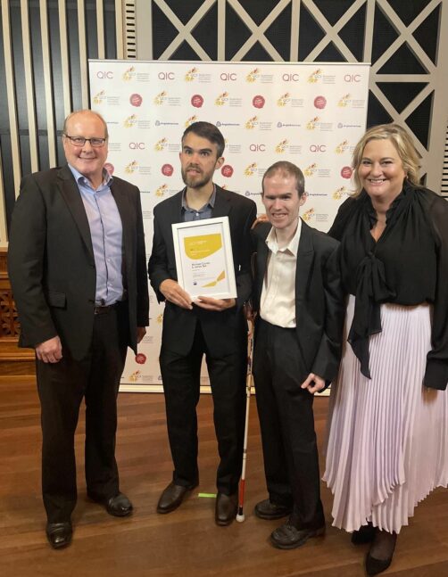 James Boreham, Jamie Teh, Mick Curran & Kristin Devitt at the QCF awards lunch.