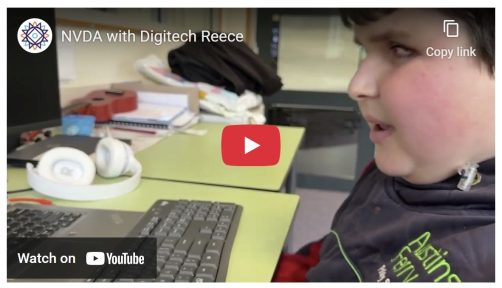 YouTube still showing Reece working at his computer, with the YouTube logo and play button visible